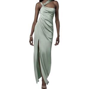 Barbie x Azazie Green Mermaid Satin Dress Size 2/Small